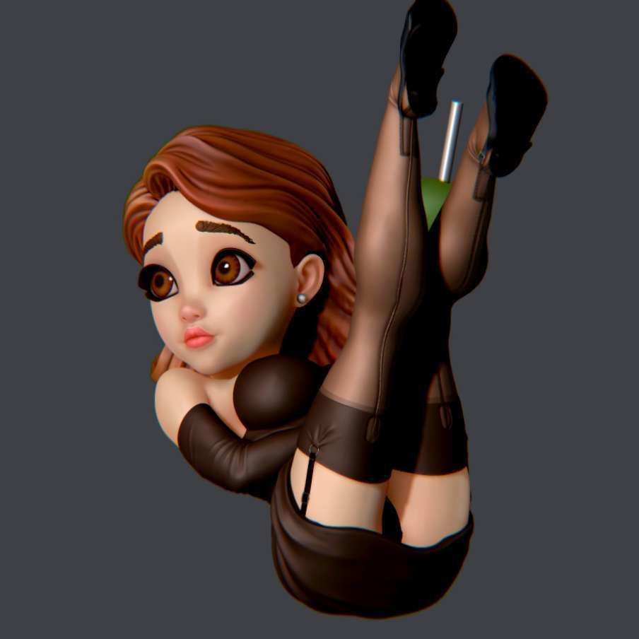 Martini Girl 3D print model_4