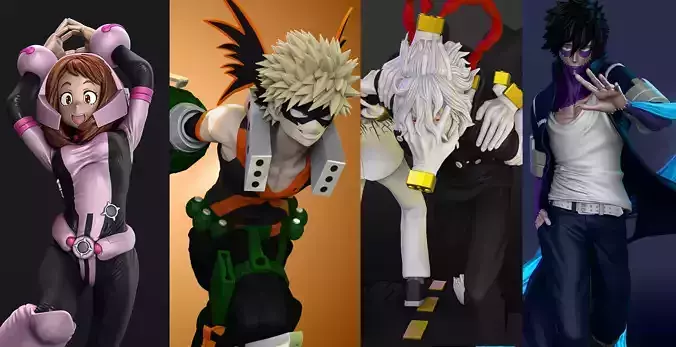 Bundle  My Hero Academia 3D print model