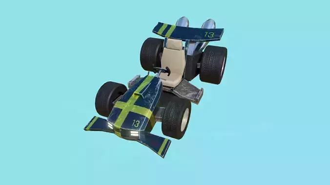 Kart Vehicle 05 - Racing Car - Blue Yellow