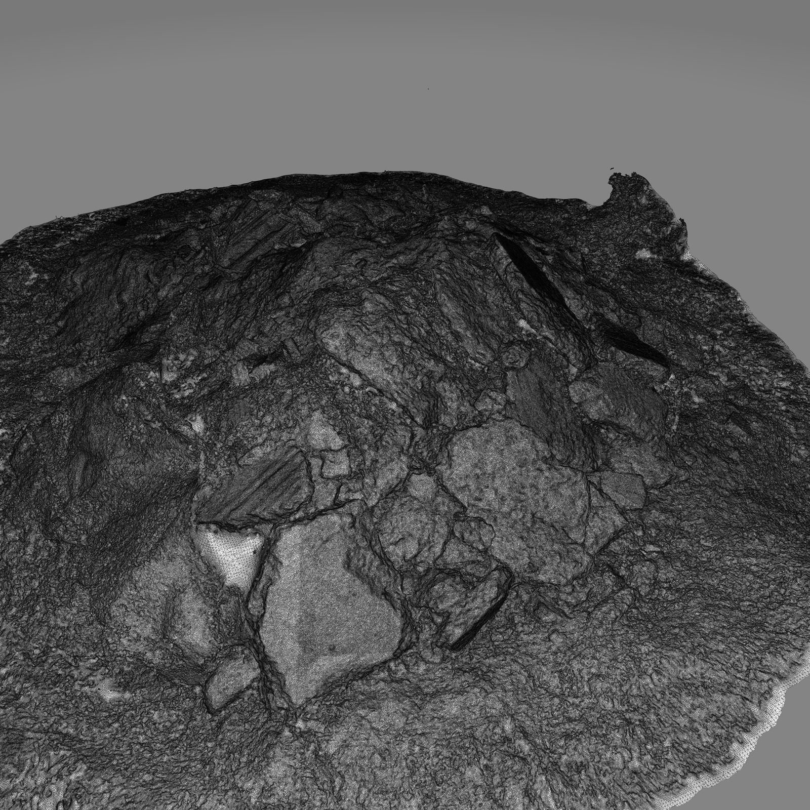 Rubble construction pile Low-poly 3D model_4