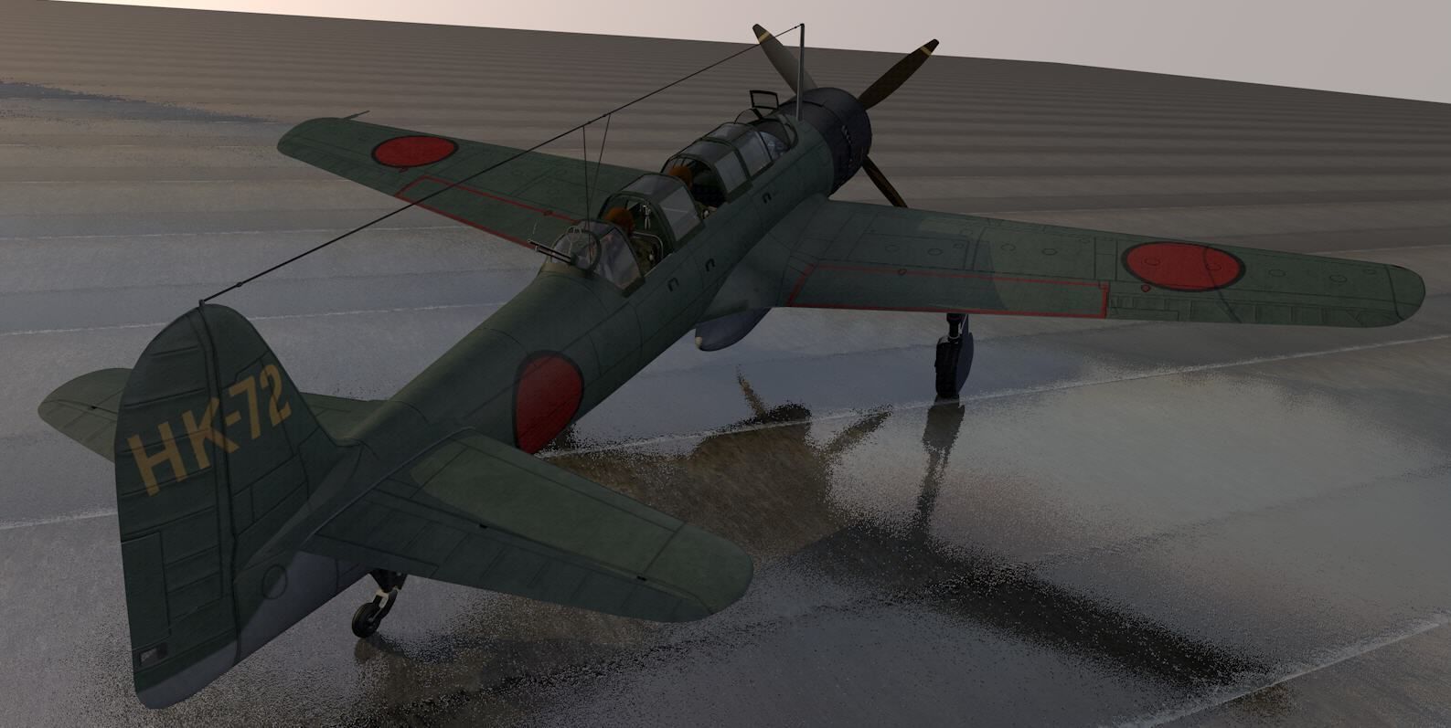 Nakajima C6N1 Saiun - aka Myrt 3D model_3