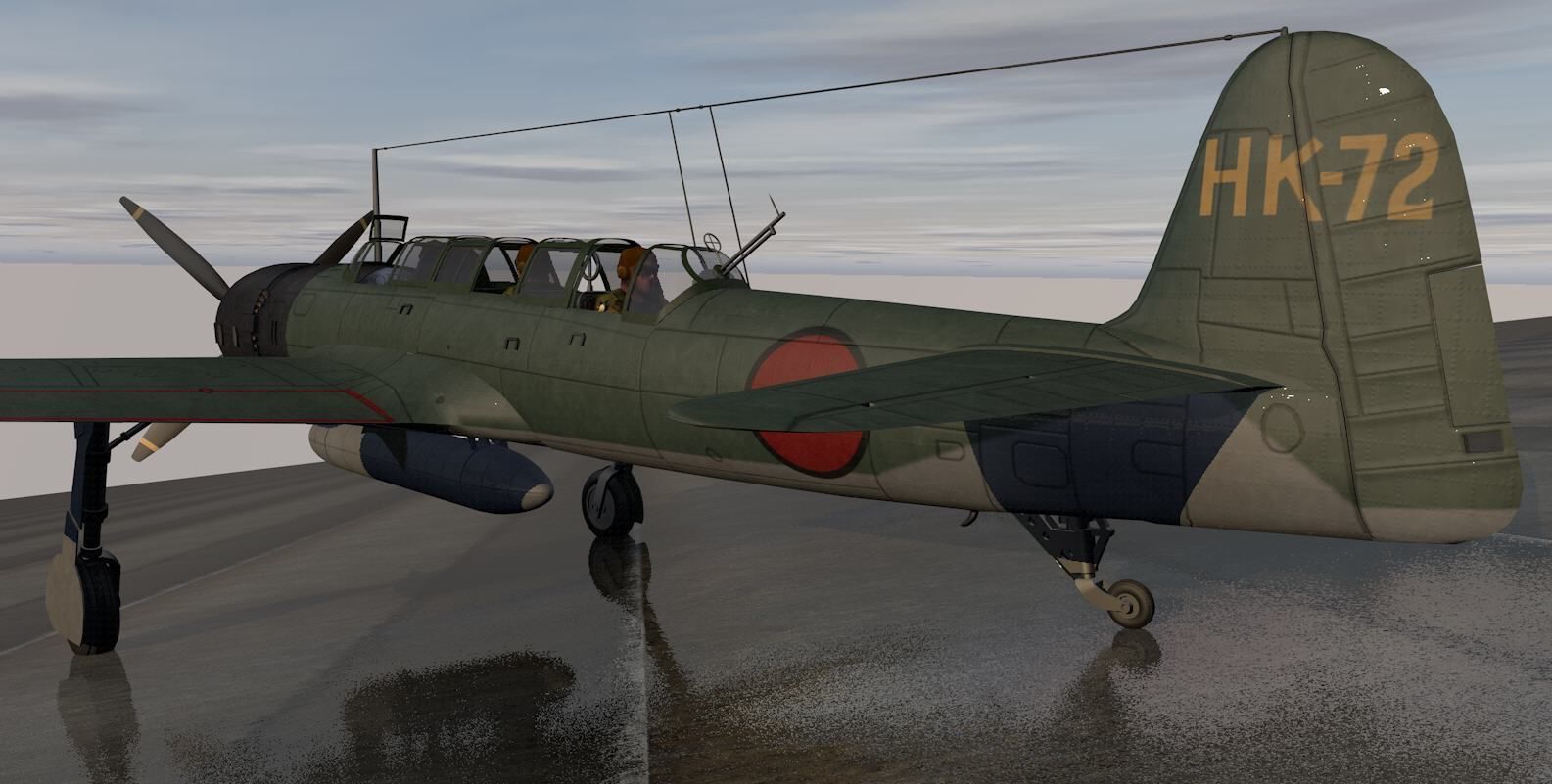 Nakajima C6N1 Saiun - aka Myrt 3D model_6