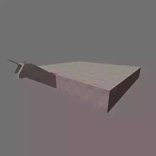 Modern Bunker Low-poly 3D model