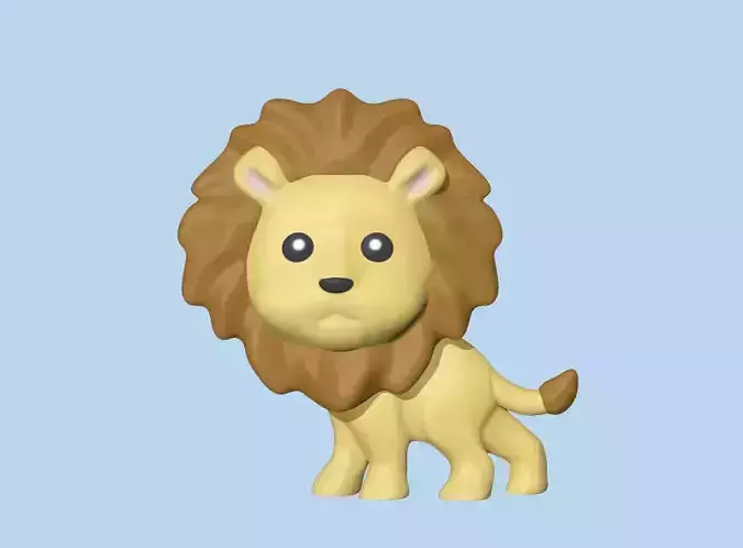 Lion Flat 3D print model