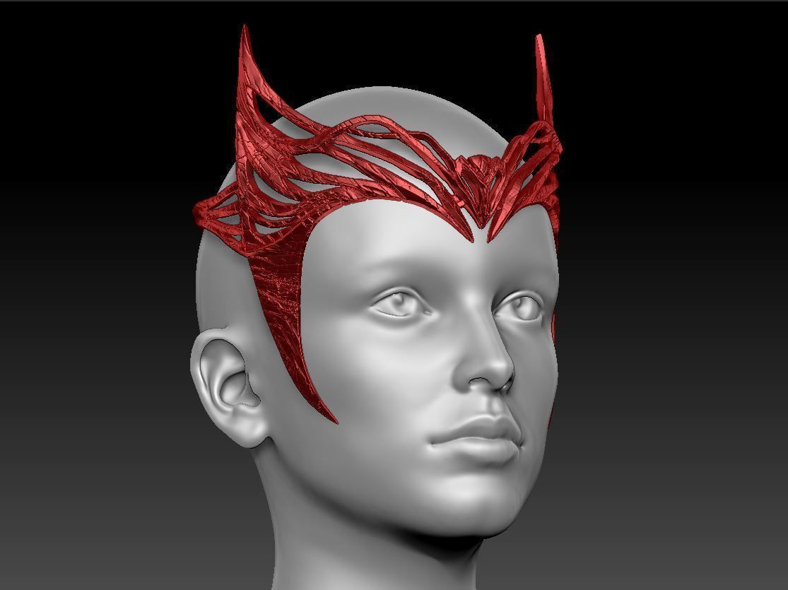 Scarlet Witch Crown - Wanda Tiara - Multiverse of Madness 3D print model_6