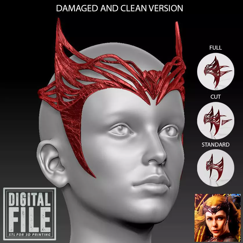 Scarlet Witch Crown - Wanda Tiara - Multiverse of Madness 3D print model_0