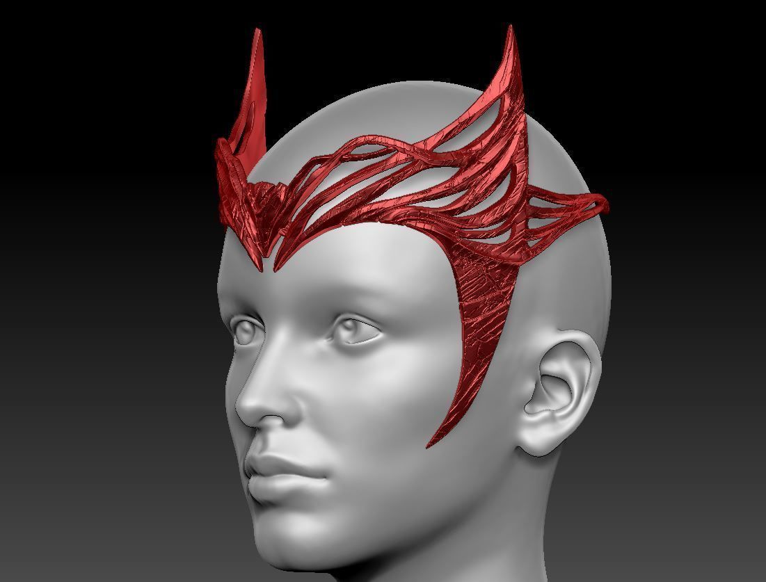 Scarlet Witch Crown - Wanda Tiara - Multiverse of Madness 3D print model_5