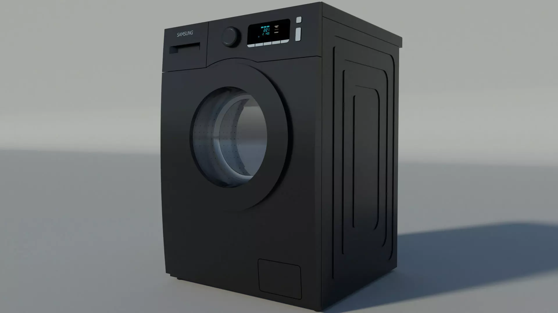 washing machine Low-poly 3D model