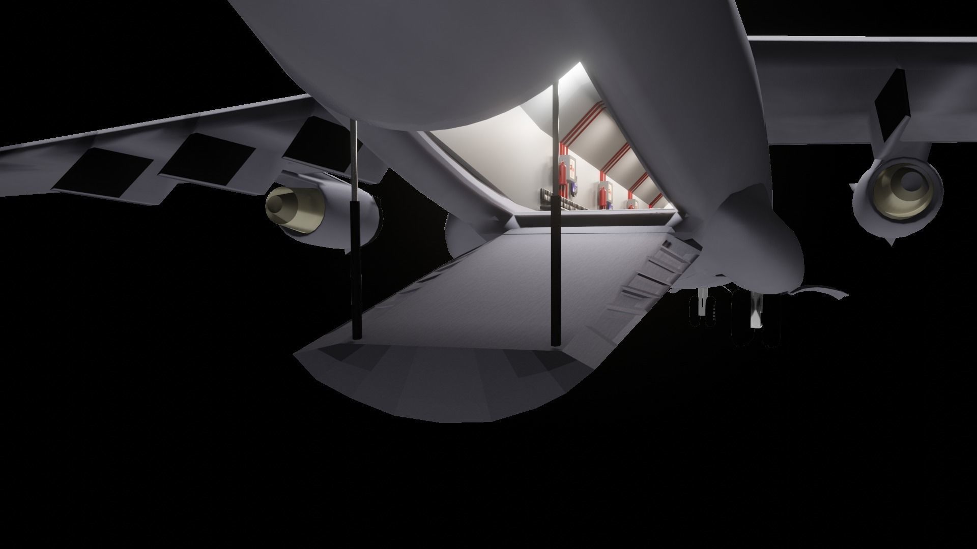 c-17 globemaster III Low-poly 3D model_11