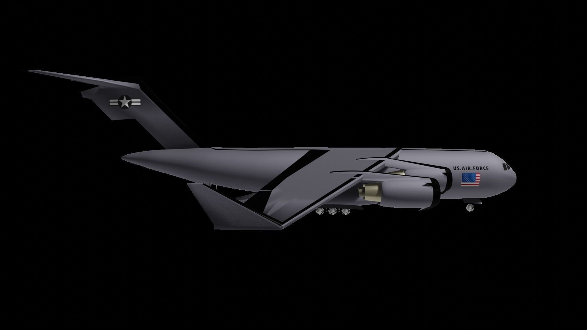 c-17 globemaster III Low-poly 3D model_3