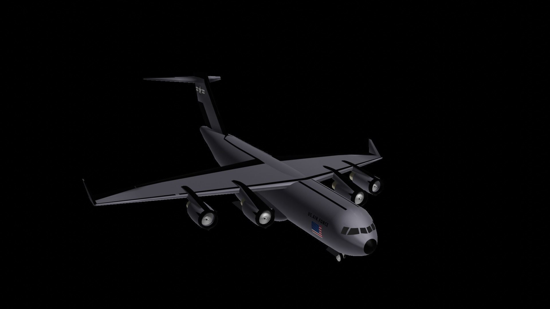 c-17 globemaster III Low-poly 3D model_1