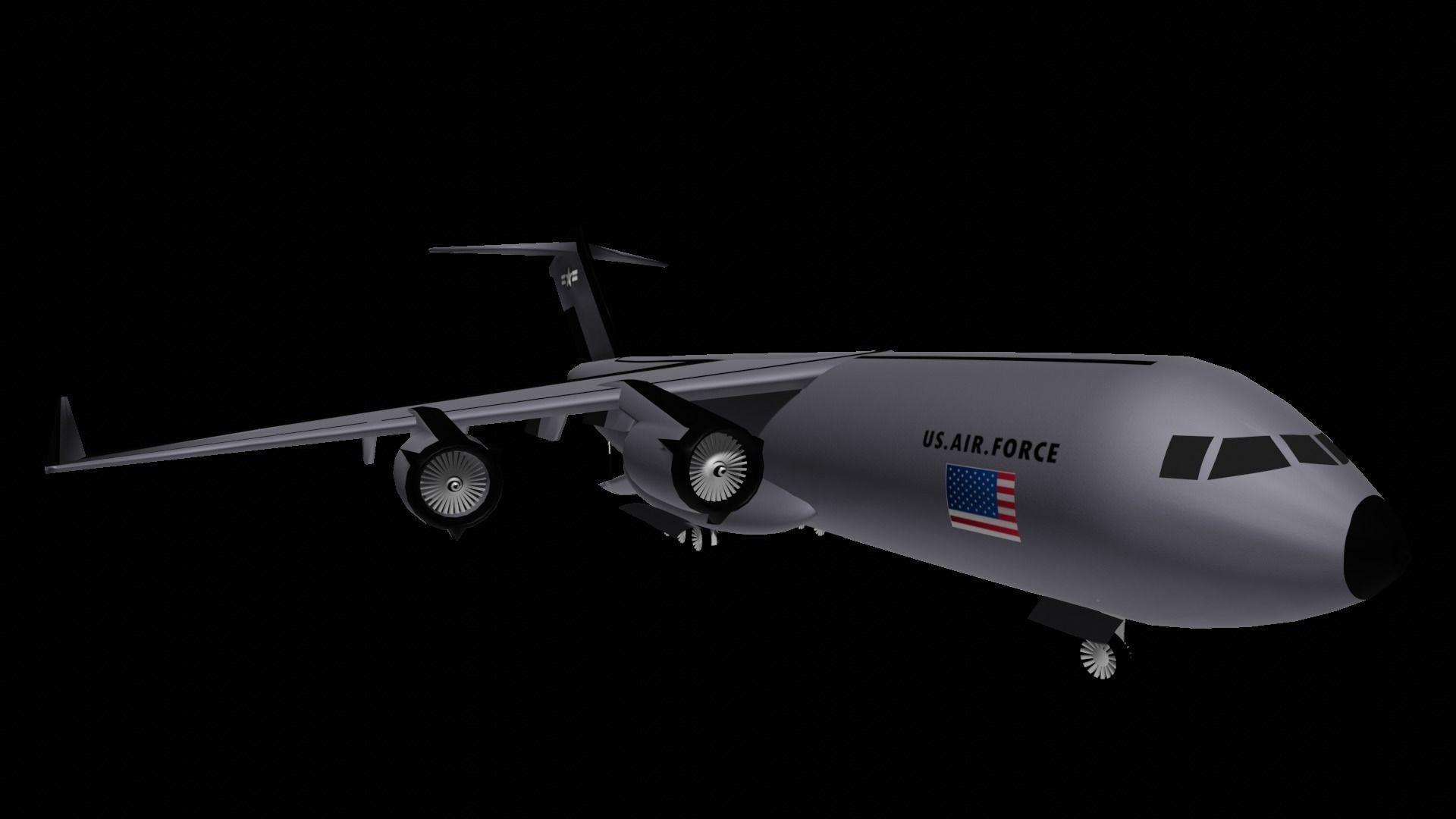c-17 globemaster III Low-poly 3D model_2