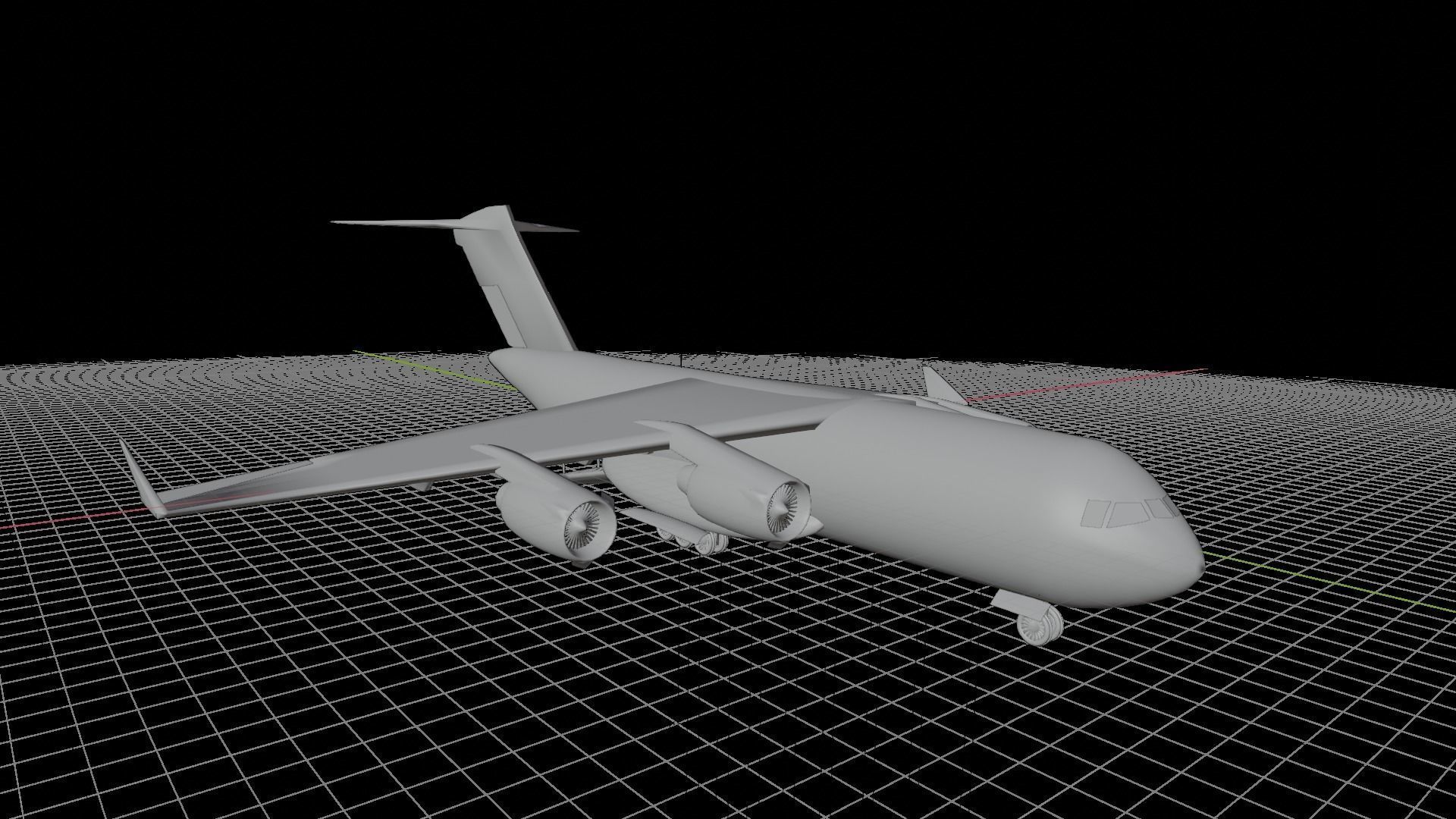 c-17 globemaster III Low-poly 3D model_13