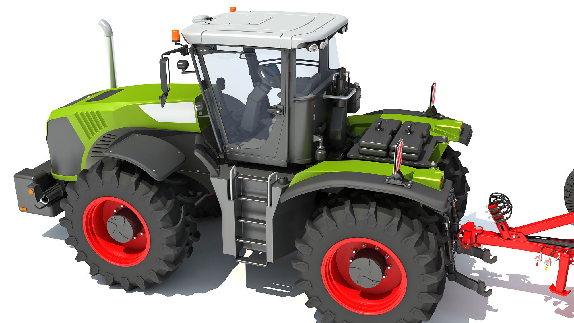 Tractor with Trailed Disc Harrow 3D model_12