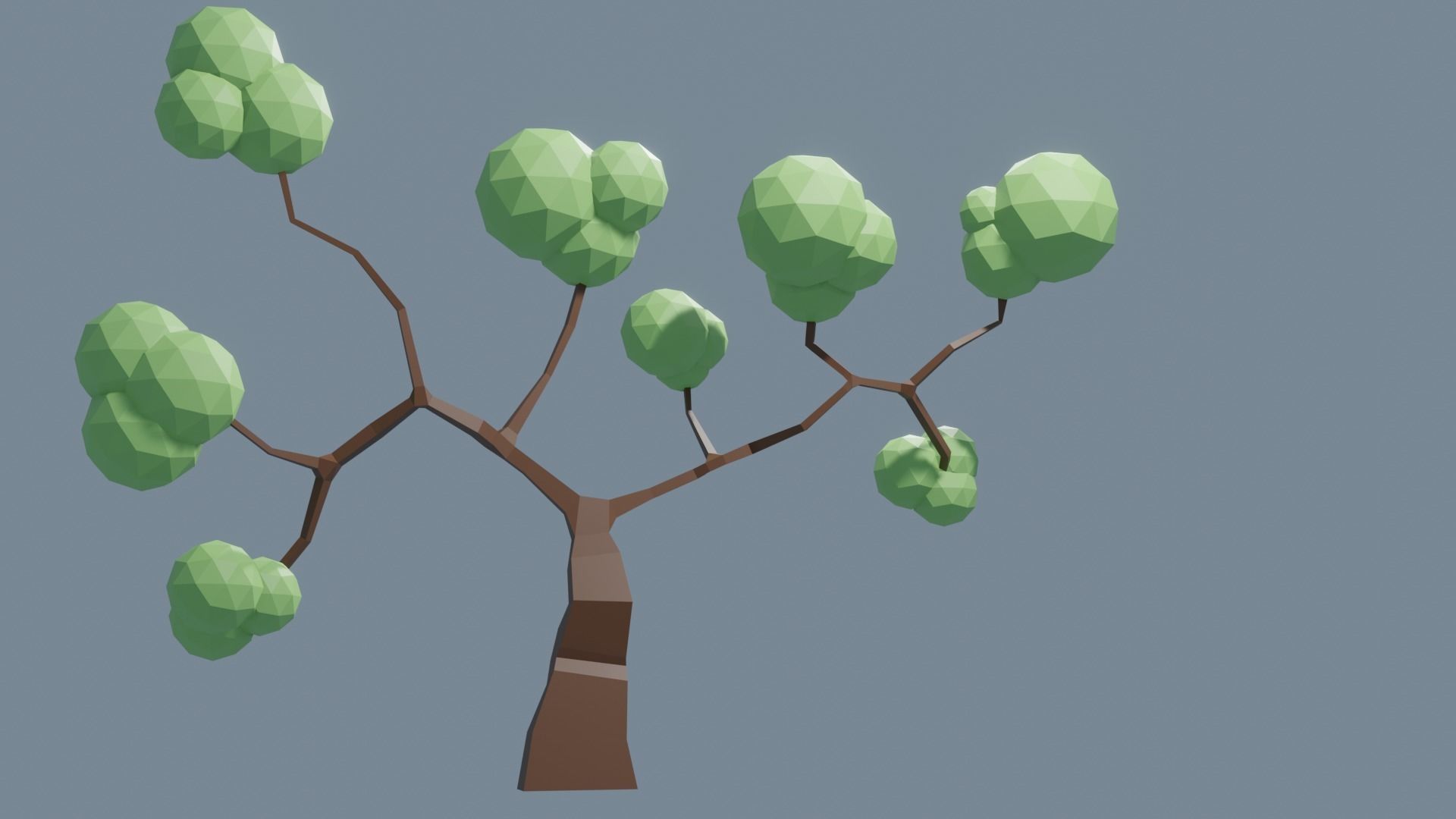 Low Poly Tree 1 3D model_10