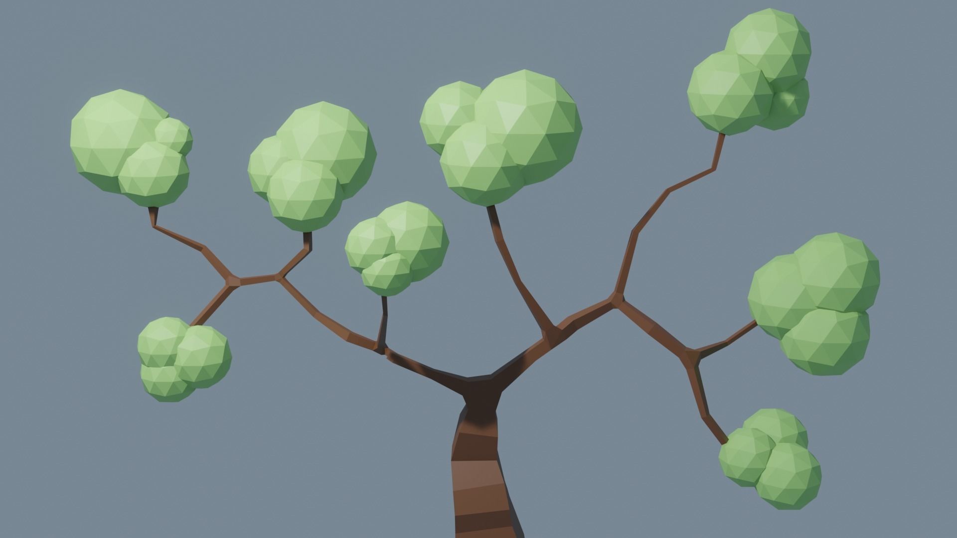 Low Poly Tree 1 3D model_2