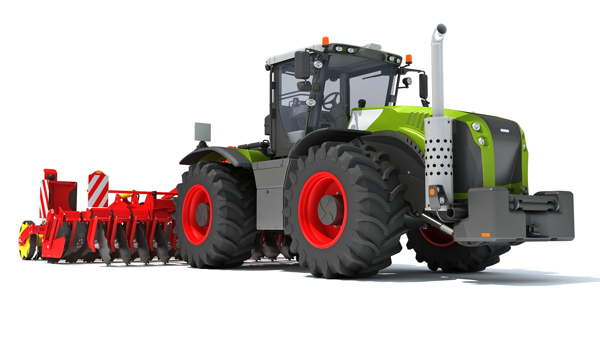 Tractor with Disc Harrow 3D model_9