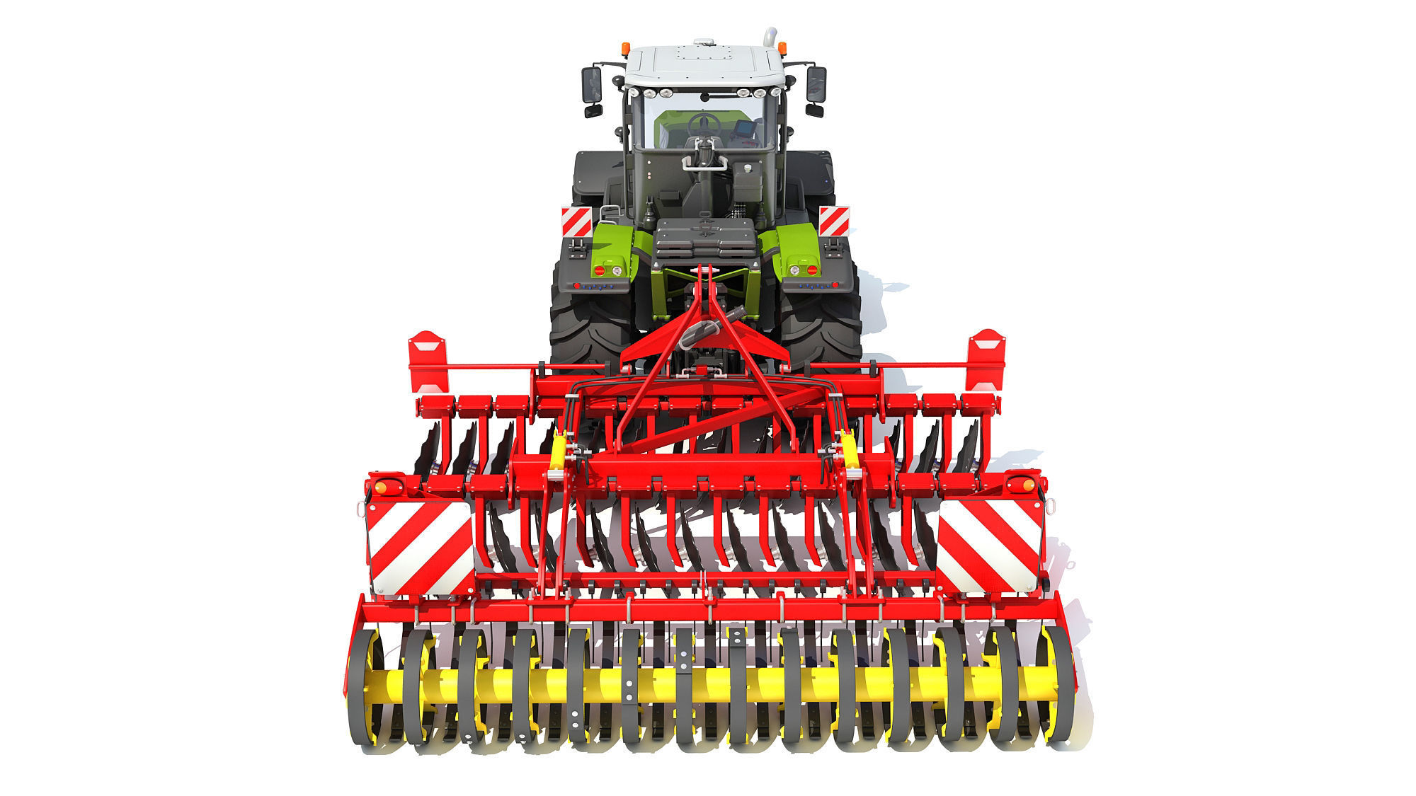 Tractor with Disc Harrow 3D model_3