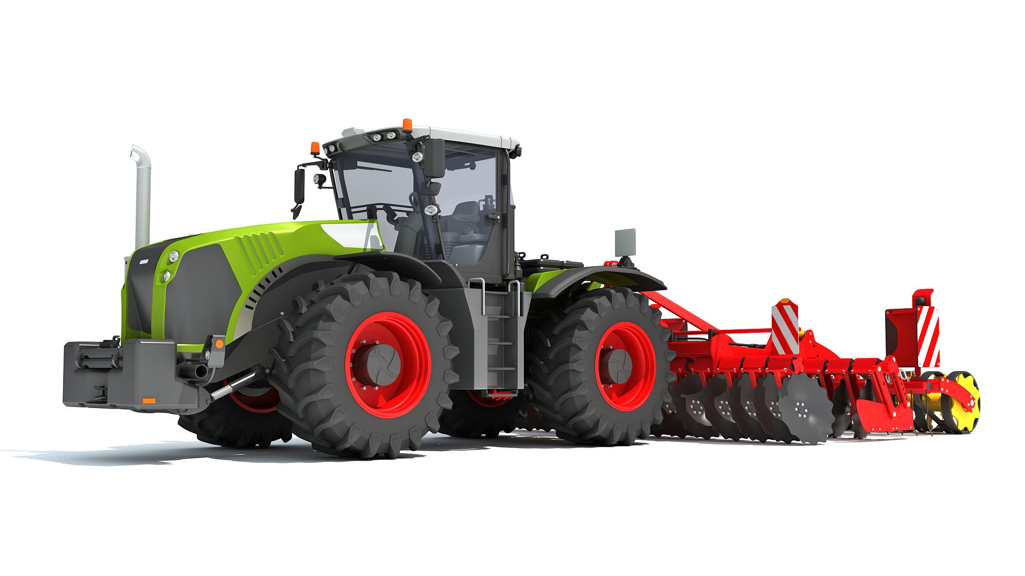 Tractor with Disc Harrow 3D model_11