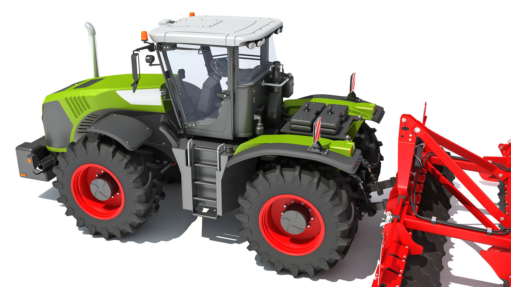 Tractor with Disc Harrow 3D model_13