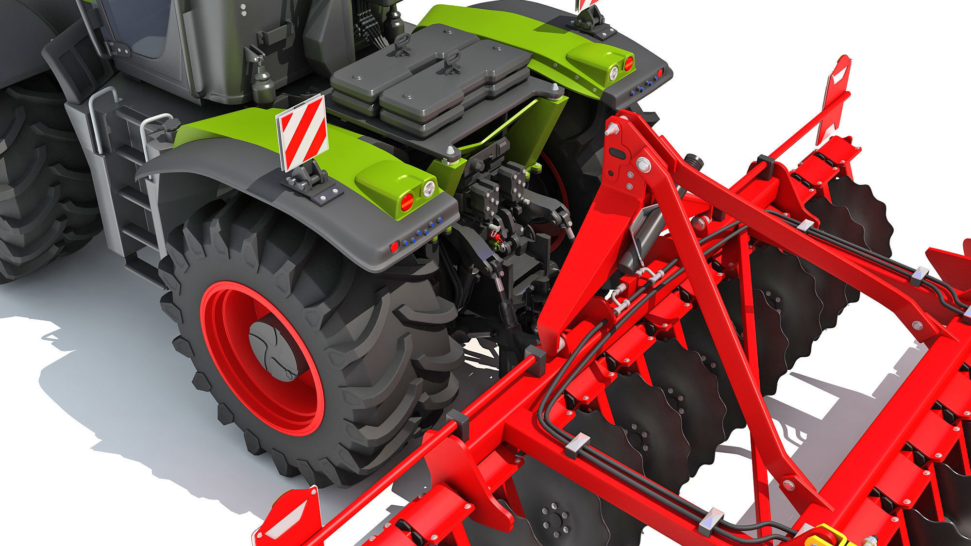 Tractor with Disc Harrow 3D model_14
