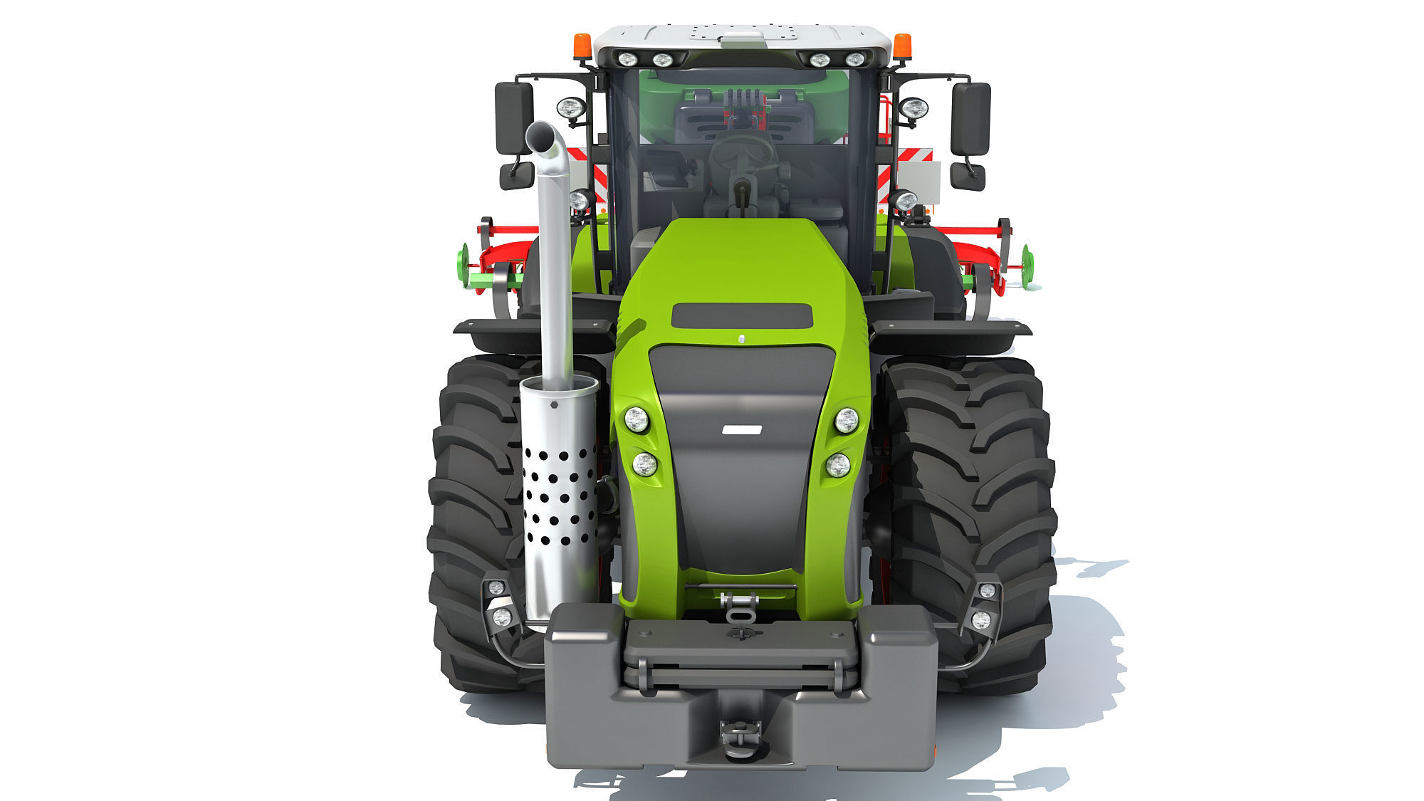 Tractor with Seed Drill 3D model_10