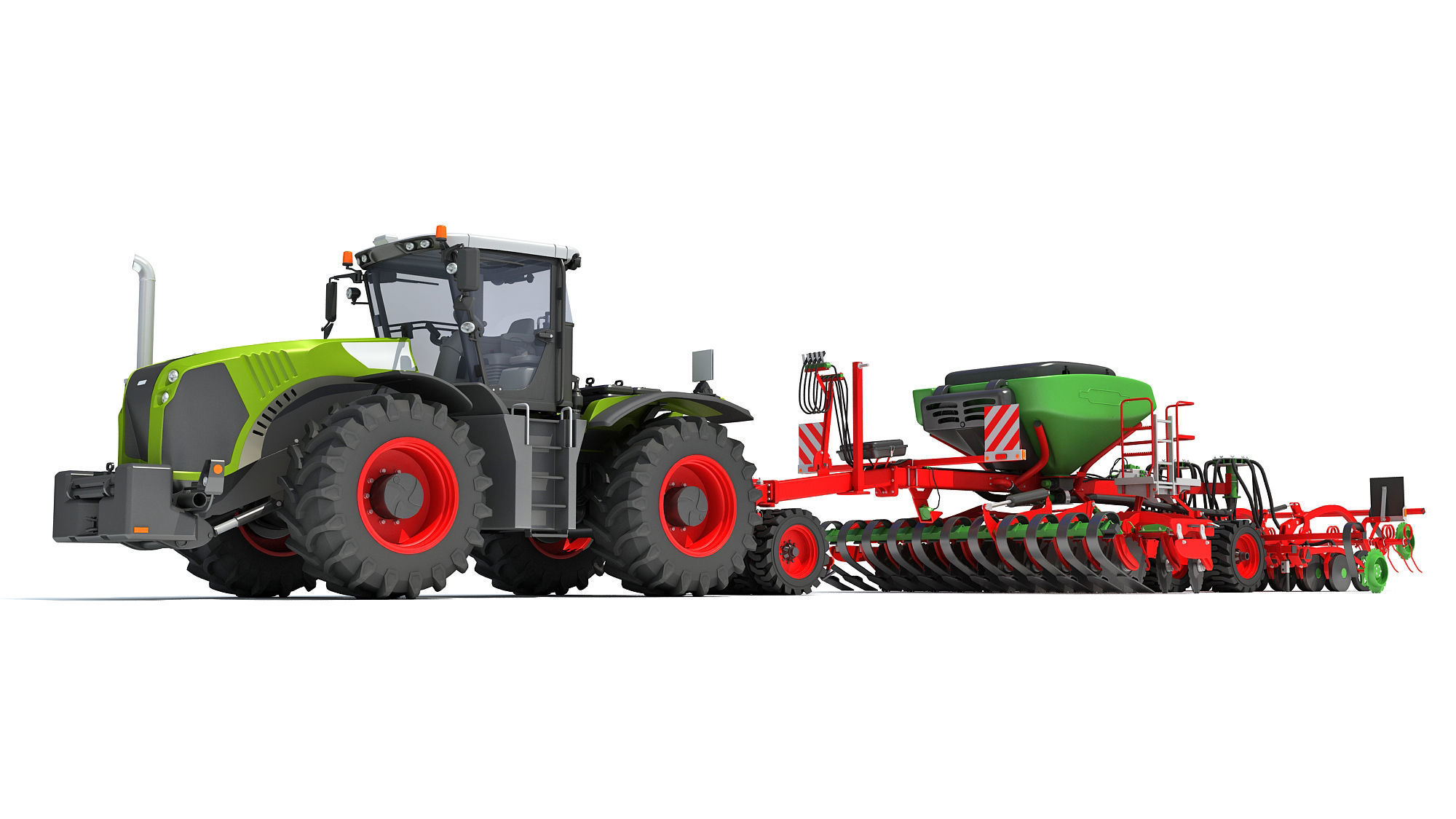 Tractor with Seed Drill 3D model_11