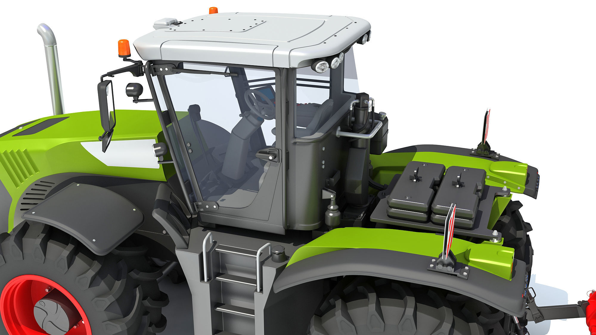 Tractor with Seed Drill 3D model_13