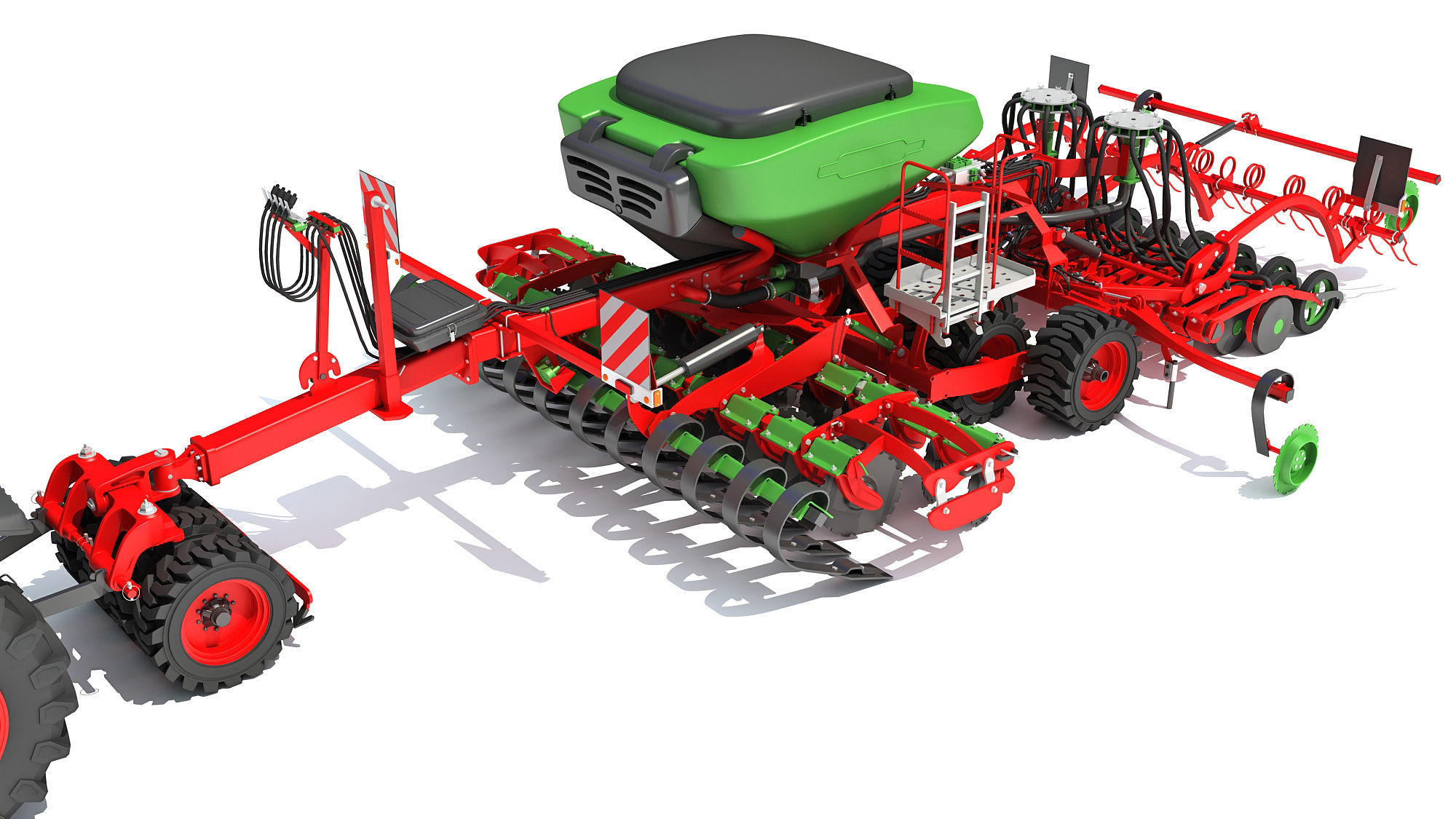 Tractor with Seed Drill 3D model_12