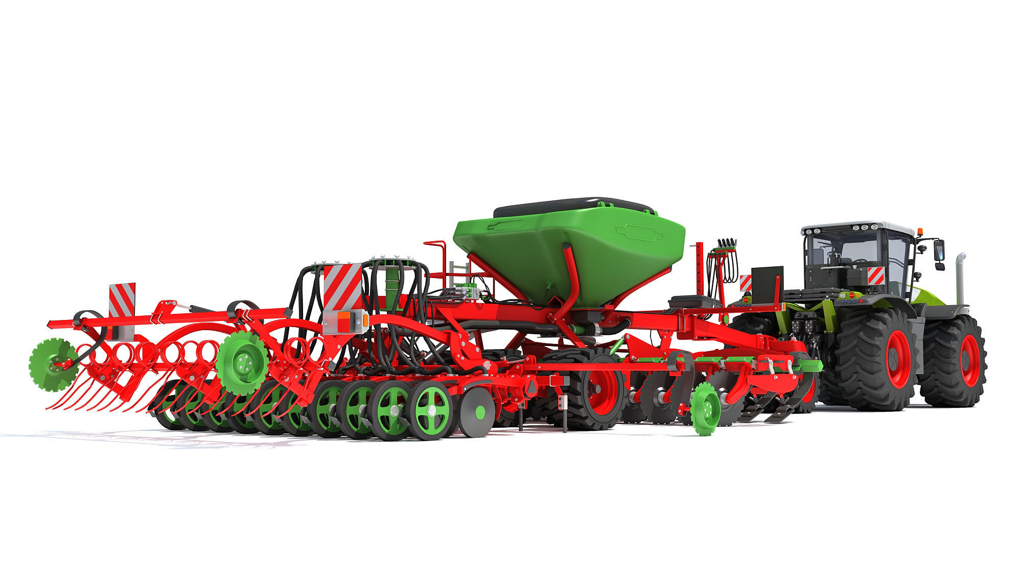 Tractor with Seed Drill 3D model_7