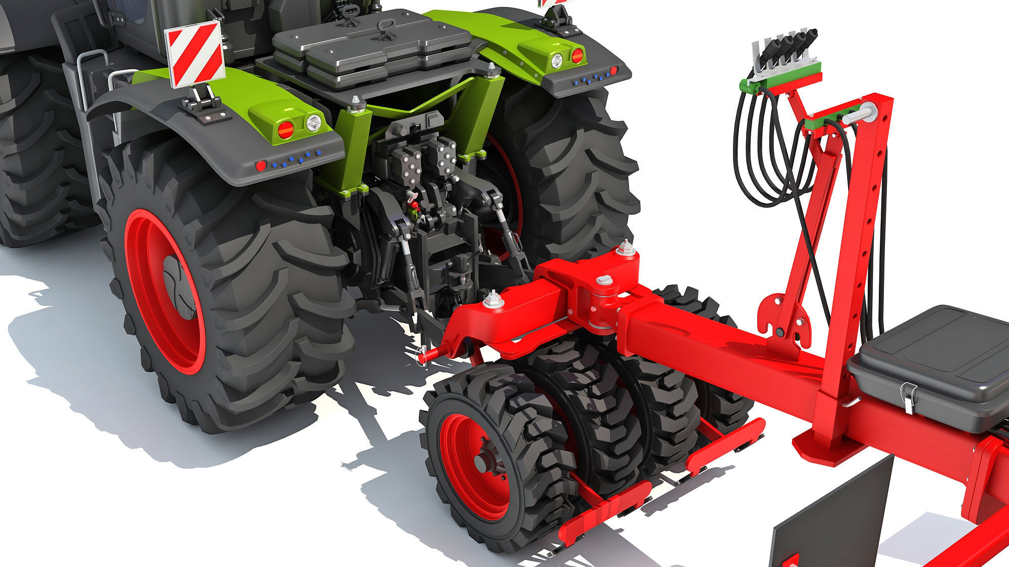 Tractor with Seed Drill 3D model_14