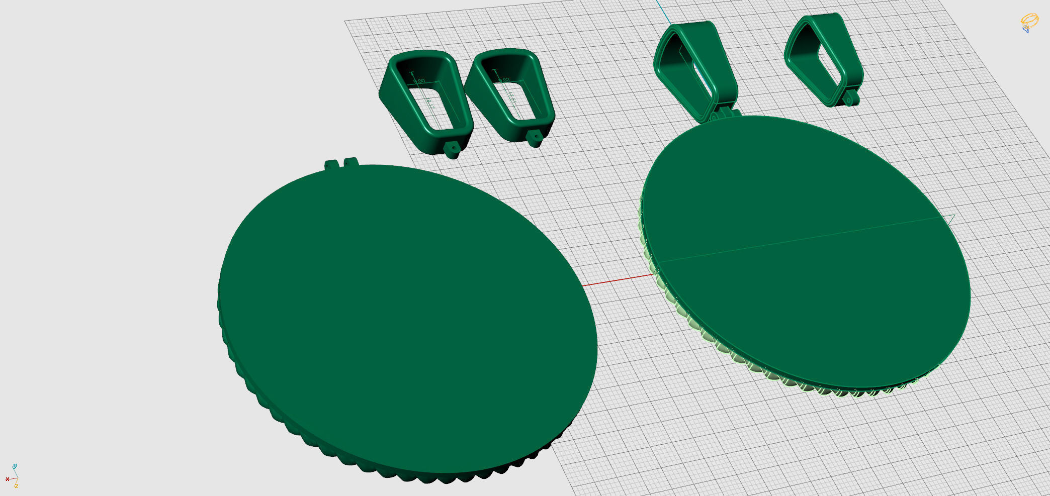 Cuban Link pendant 3 inchs with 2 sizes bails 3D print model_8