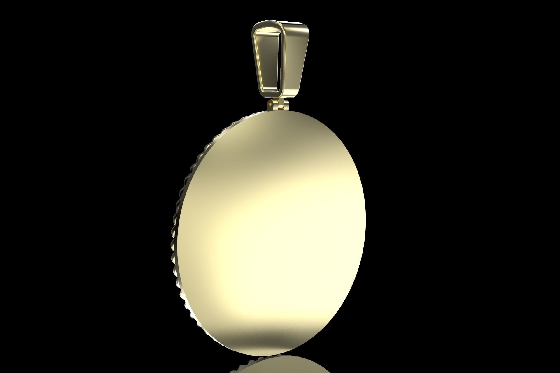 Cuban Link pendant 3 inchs with 2 sizes bails 3D print model_4