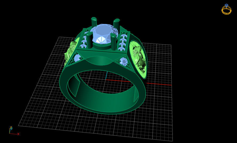rings men 3D print model_2