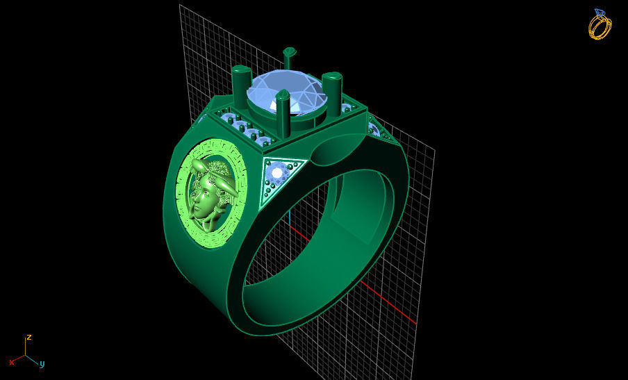 rings men 3D print model_1