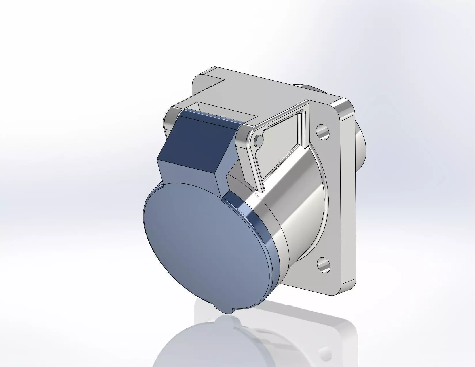 Dosen 20 grad 16A 3P IP44 Flansch 68x62 3D model_0