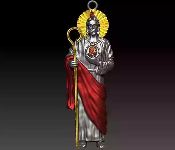 PENDANT ST JUDE JEWELRY 3D