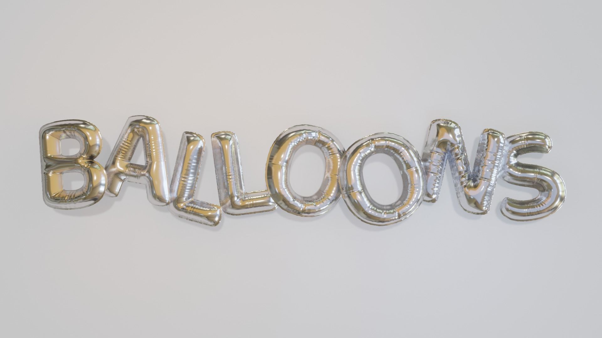 Balloon Alphabet 3D model_2