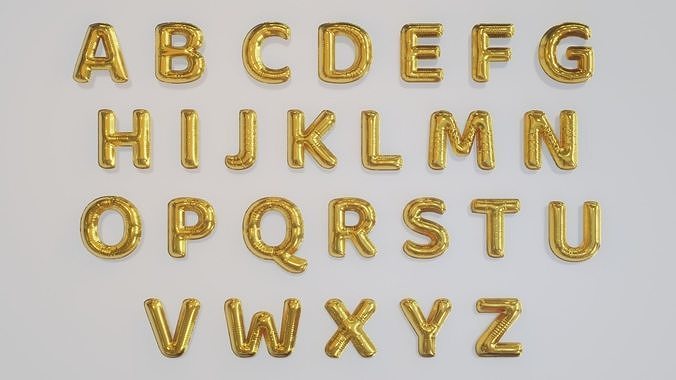 Balloon Alphabet 3D model