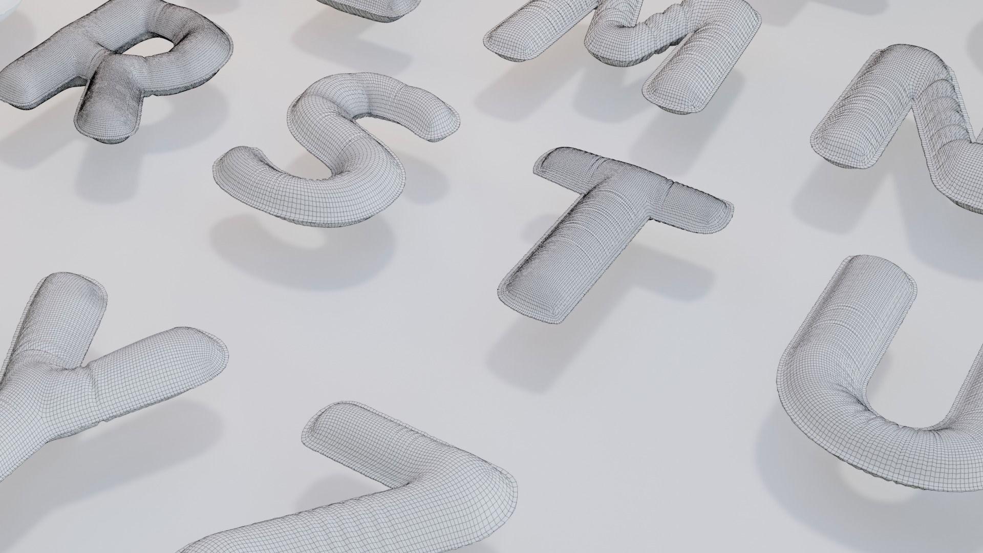 Balloon Alphabet 3D model_5