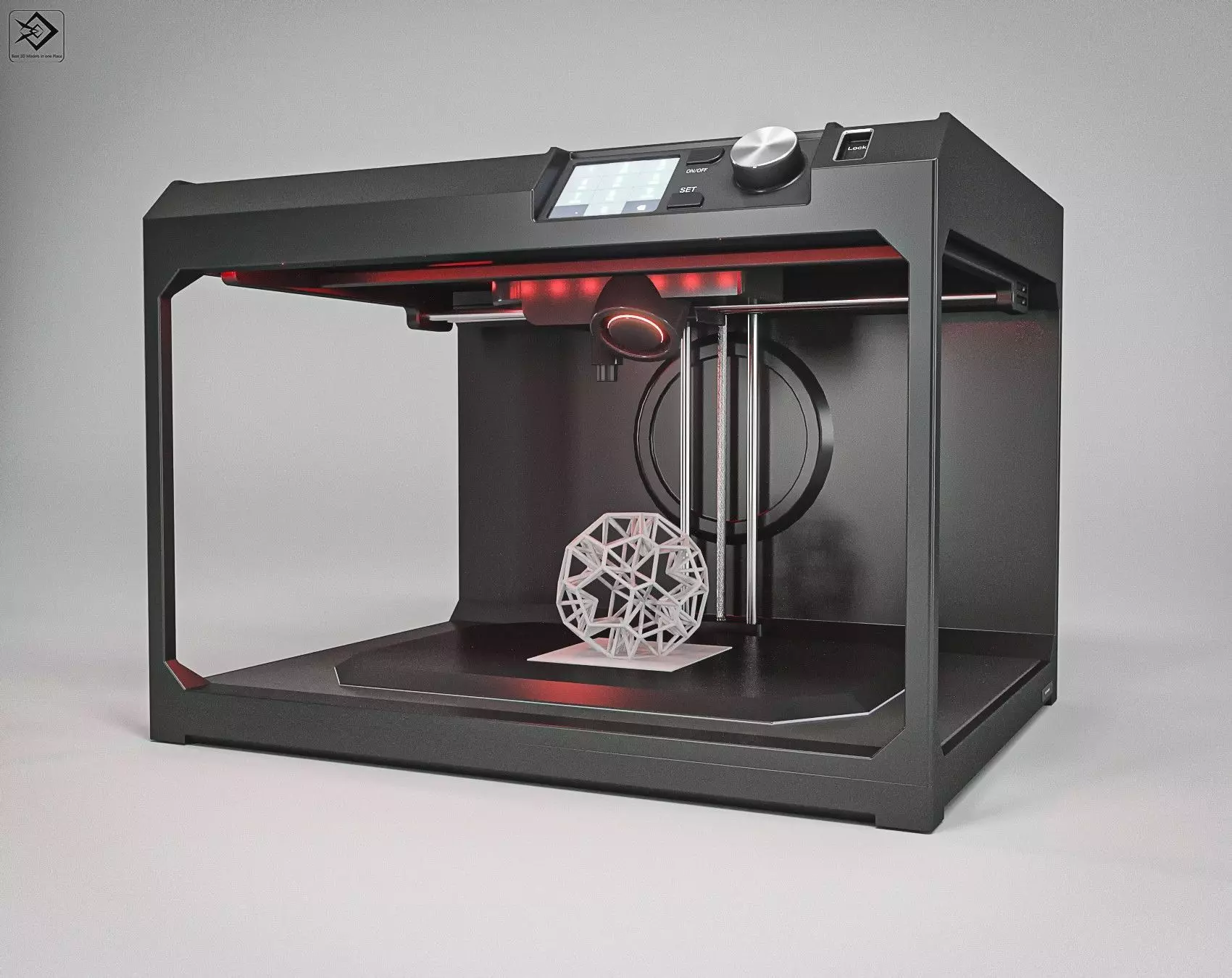3d printer Low-poly 3D model_0