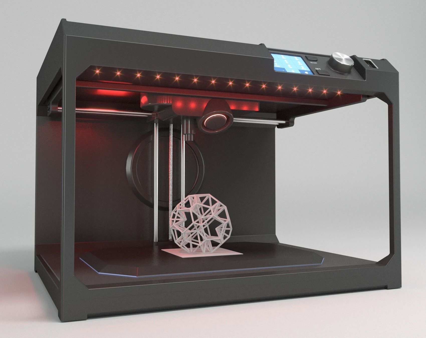 3d printer Low-poly 3D model_1