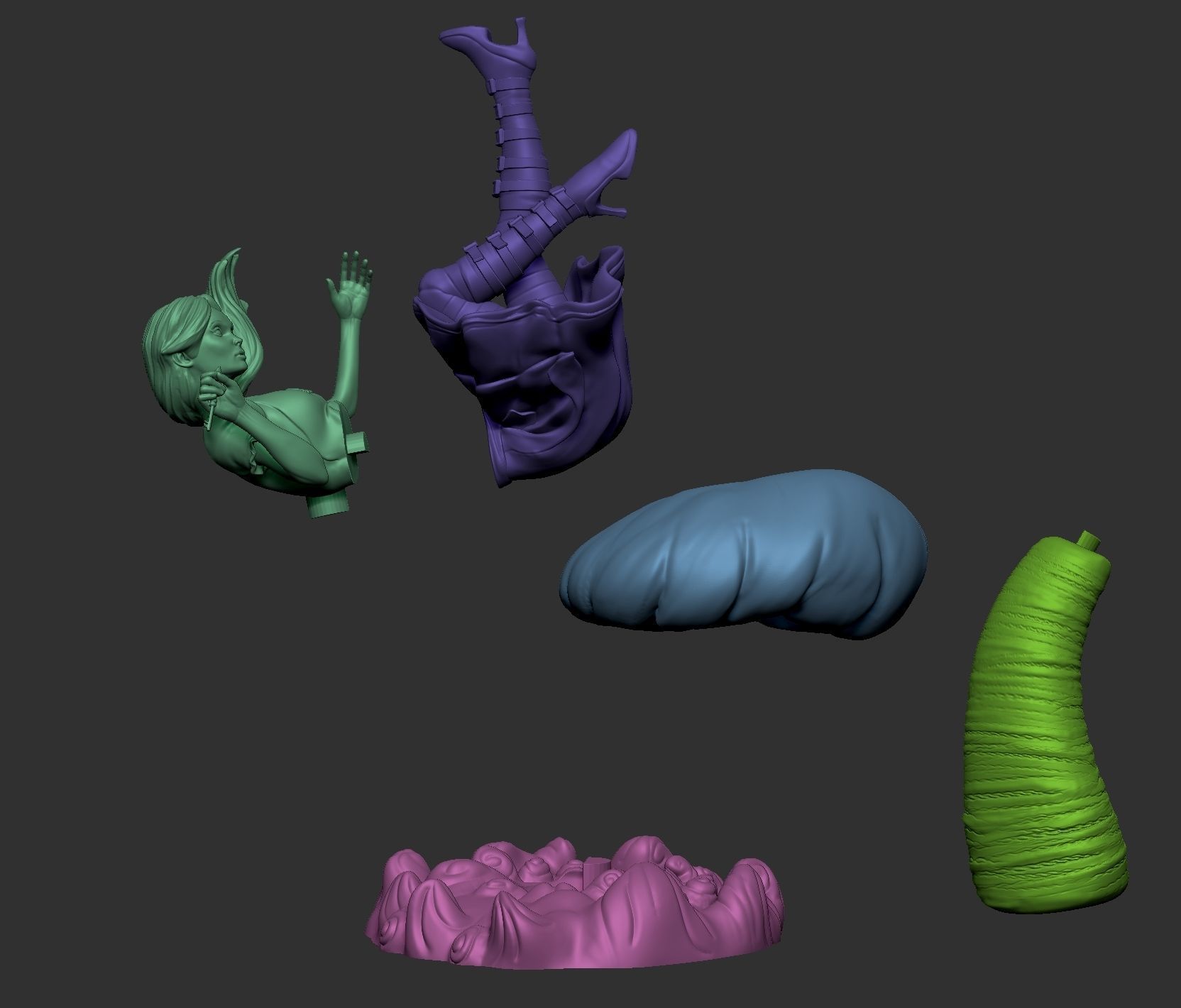 Alice Falling 3D print model_14