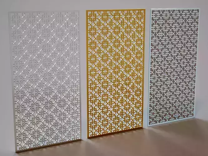 Partition decorative wall panel with ornate pattern