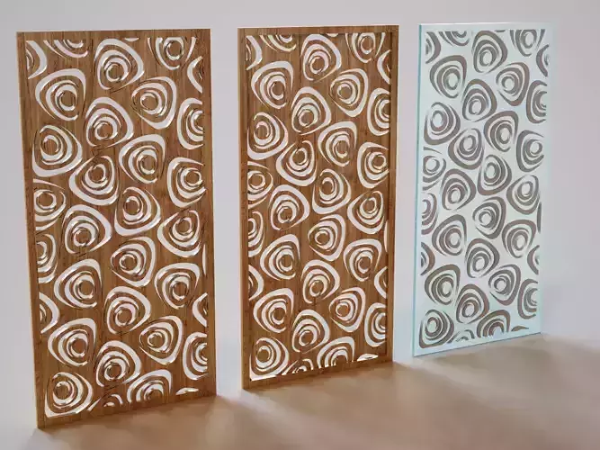 Partition three wooden screens