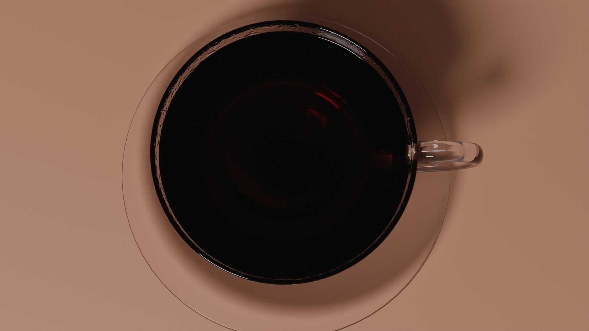 Cup of Tea Low-poly 3D model_3