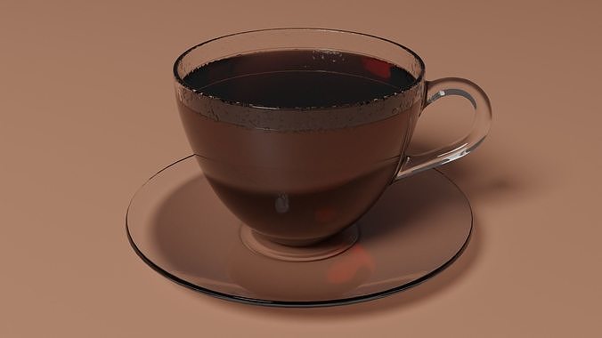 Cup of Tea Low-poly 3D model
