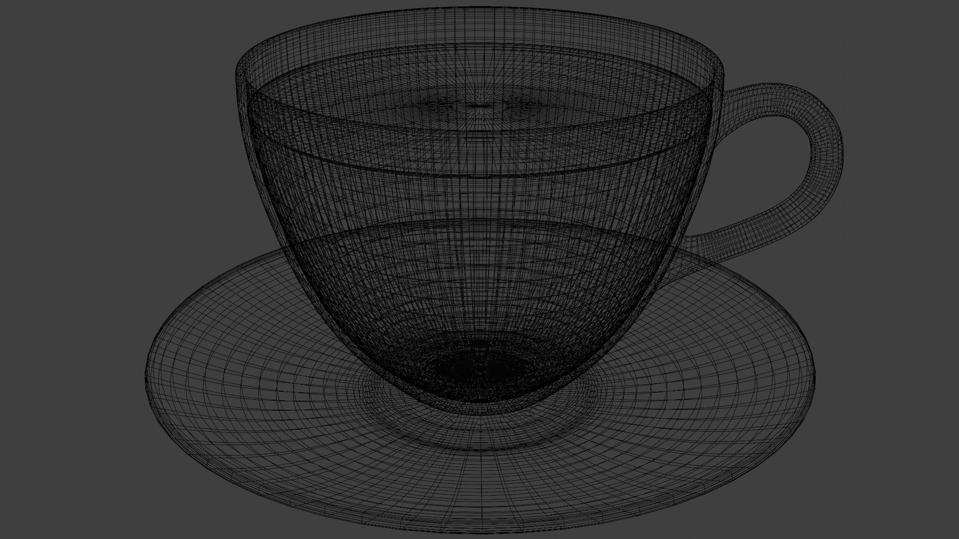 Cup of Tea Low-poly 3D model_12