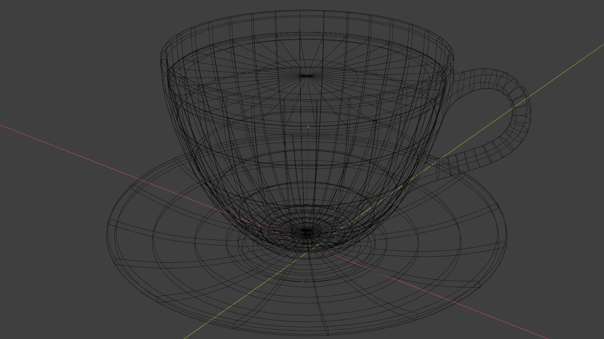 Cup of Tea Low-poly 3D model_6