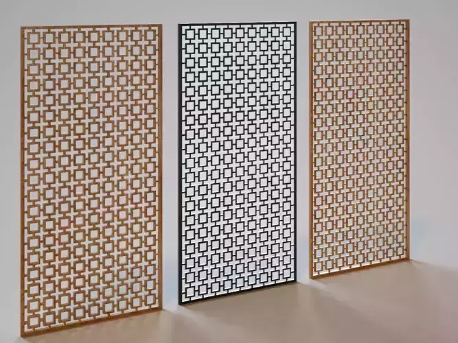 Partition lattice screens - lattice screens 3D model